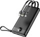 Veger Power Bank C10 10.000mAh με Ενσωματωμένα Καλώδια (Micro, Type-C, Lightning) - Μαύρο