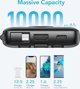 Veger Power Bank C10 10.000mAh με Ενσωματωμένα Καλώδια (Micro, Type-C, Lightning) - Μαύρο