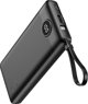 Veger Power Bank C10 10.000mAh με Ενσωματωμένα Καλώδια (Micro, Type-C, Lightning) - Μαύρο