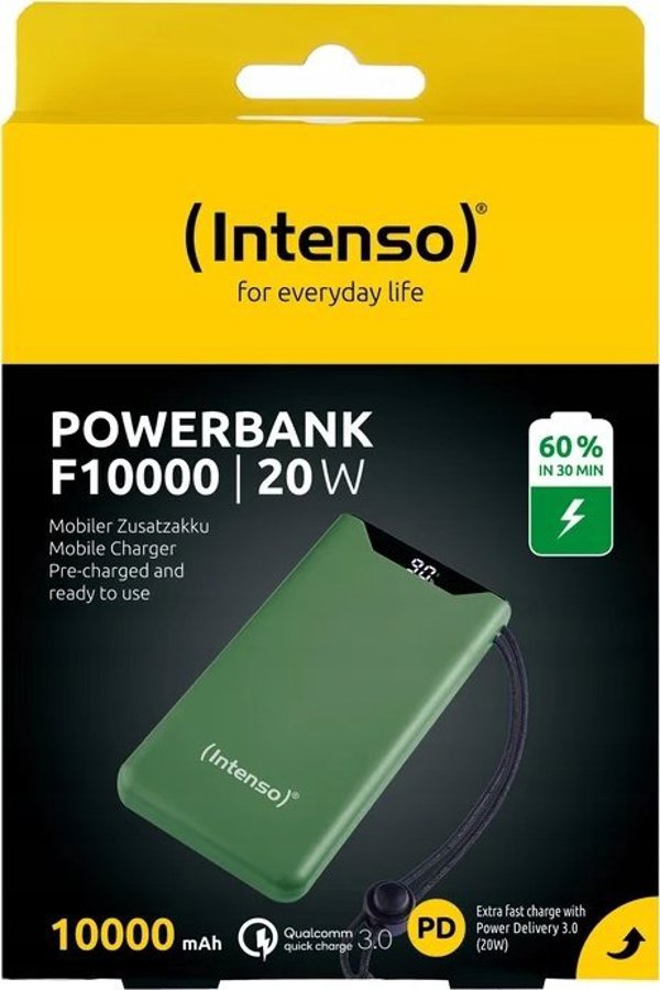 Intenso Powerbank F10000 Φορητός Φορτιστής 10000mAh Πράσινο