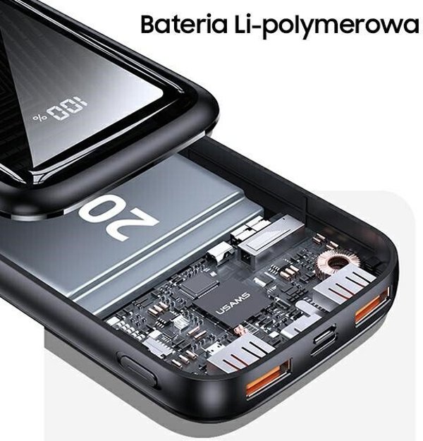 Powerbank USAMS PB58 20000mAh Szybkie ladowanie