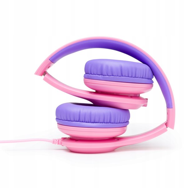 PowerLocus Wired Headphones PLED Wired Kids Pink