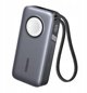 Powerbank 10000mAh UGREEN PB527 30W wbudowany kabel USB-C oraz ladowarka magnetyczna do Apple Watch szary