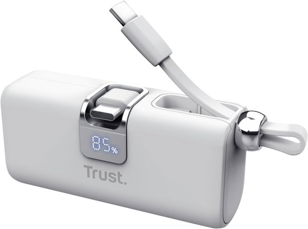 Powerbank Trust Pacto 5000 mAh Li-Ion Λευκό
