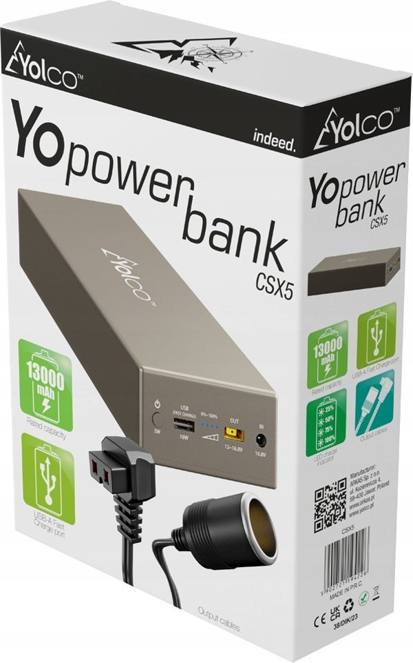 Yolco Powerbank Yopowerbank CSX5 Εξωτερική Μπαταρία Φόρτισης 5902721194226