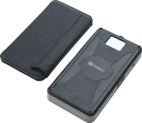 Sandberg Solar Powerbank 20000mAh με 6 Ηλιακά Πάνελ, Φορητός Φορτιστής, Μαύρο
