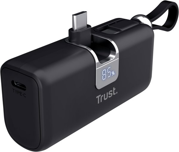 Trust Pacto Powerbank 5000 mAh, Φορητός Φορτιστής, Μαύρο