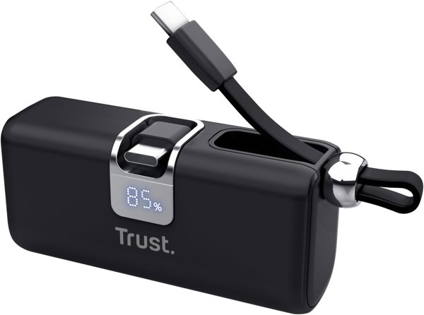 Trust Pacto Powerbank 5000 mAh, Φορητός Φορτιστής, Μαύρο