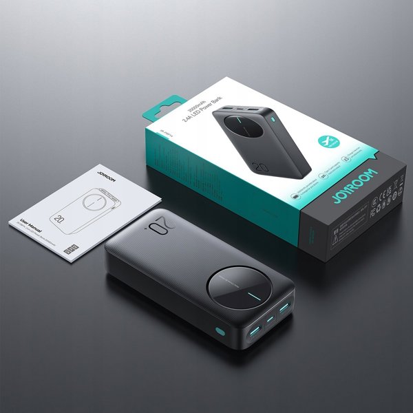 Joyroom Powerbank JR-PBF14 20000mAh 2.4A με 2 Θύρες USB-A & 1 USB-C - Μαύρο