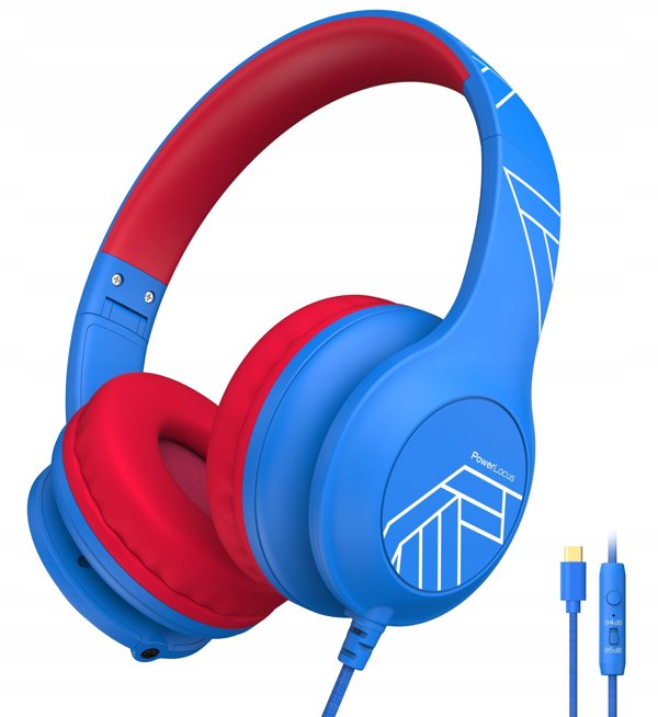 PowerLocus Wired Headphones PLED Wired Kids BlueRe