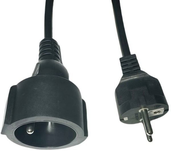 MicroConnect Καλώδιο Επέκτασης Ρεύματος EU, 1.8m, Μαύρο