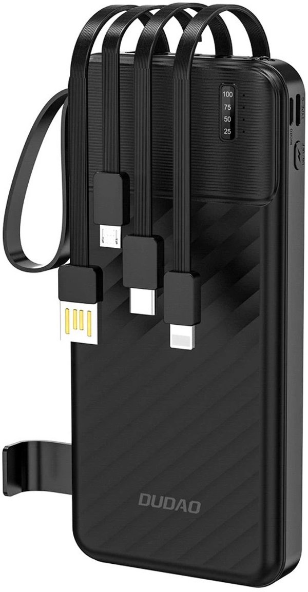Powerbank Dudao K13 10000mAh με ενσωματωμένο καλώδιο - μαύρο