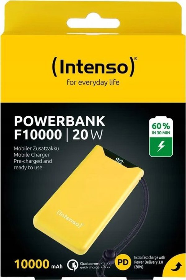 Intenso Powerbank F10000 Φορητός Φορτιστής 10000mAh - Κίτρινο