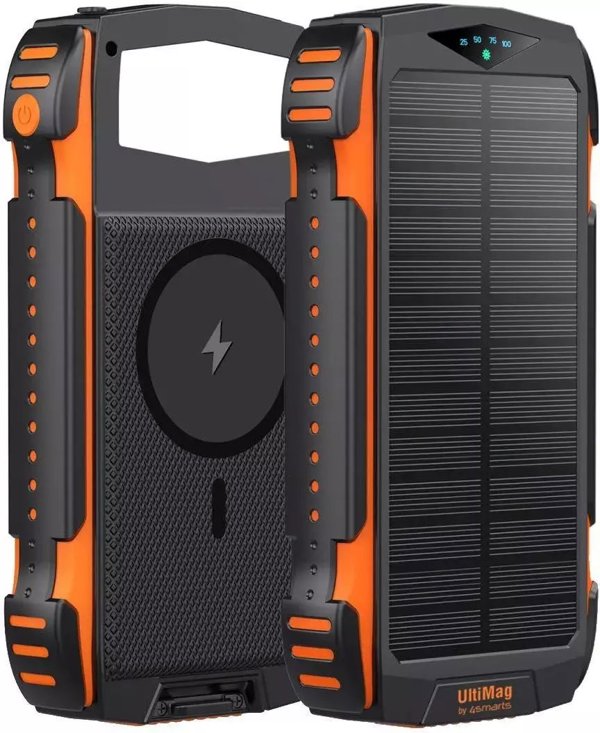 Ηλιακός Φορτιστής 4smarts TitanPack UltiMag 20000mAh, μαύρο