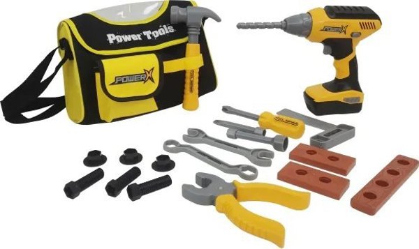 Σετ εργαλείων POWER X με ηλεκτρικό τρυπάνι και τσάντα εργαλείων