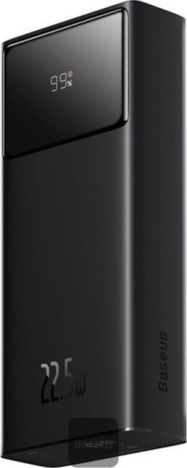 Powerbank Baseus Baseus Star-Lord Digital Display Fast Charge Power Bank 30000mAh 22.5W Black（With Simple Series Charging Cable USB to Type-C 3A 0.3m Black）Overseas Edition