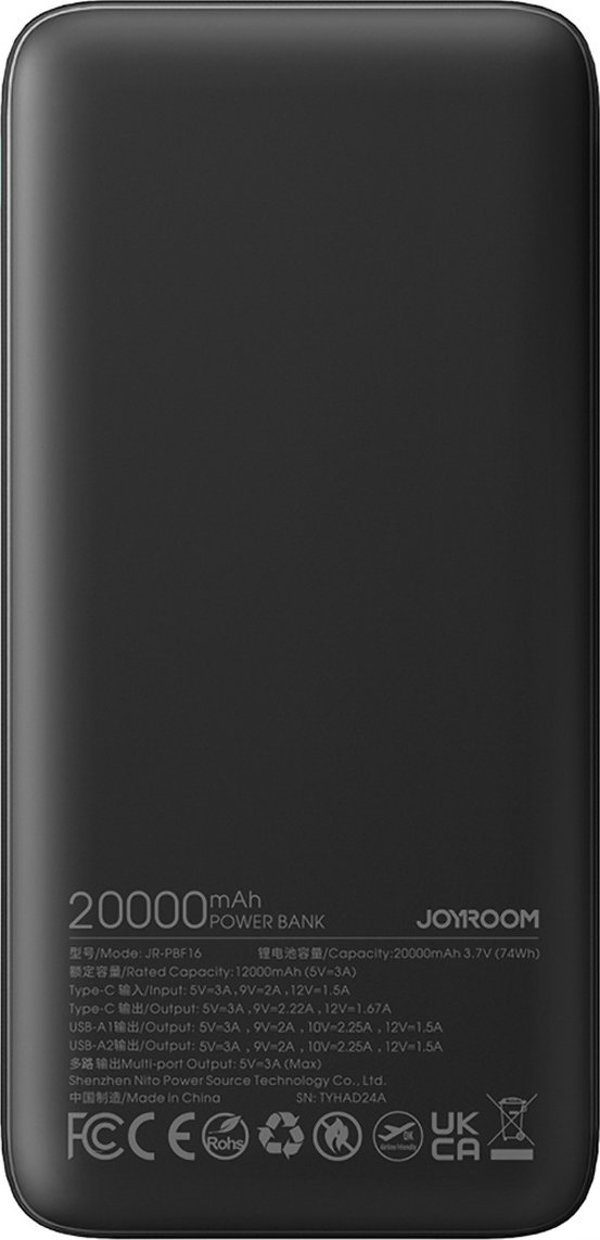 Powerbank Joyroom JR-PBF16 20000mAh Μαύρο