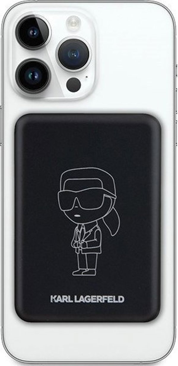 Powerbank Karl Lagerfeld Karl Lagerfeld Powerbank indukcyjny KLPBM5KIOTTGK 5000mAh czarny/black NFT Outline Ikonik MagSafe