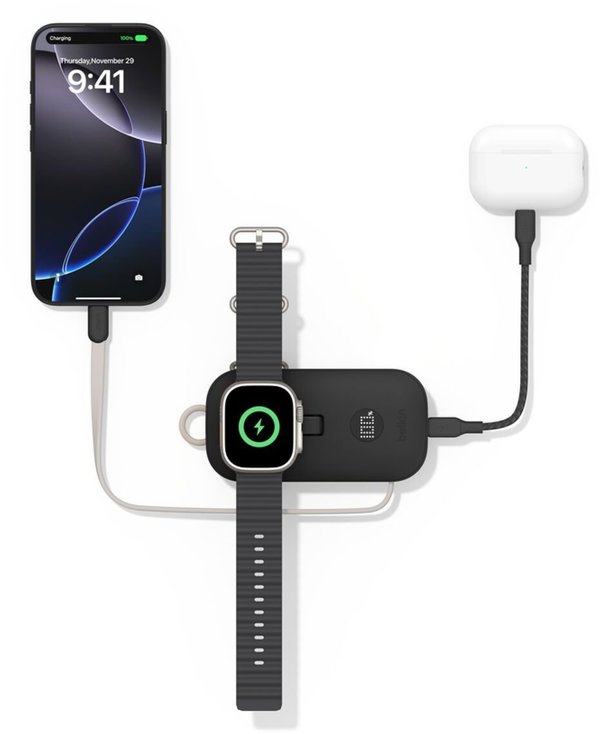 Belkin BPD012HQBK Powerbank 10000 mAh με Ασύρματη Φόρτιση, Μαύρο