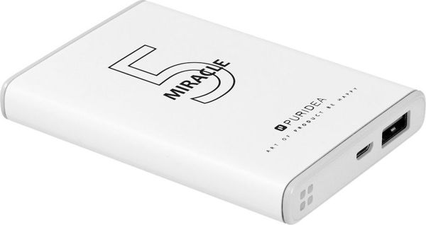 Powerbank Puridea S12 5000mAh Φορητός Φορτιστής - Λευκό