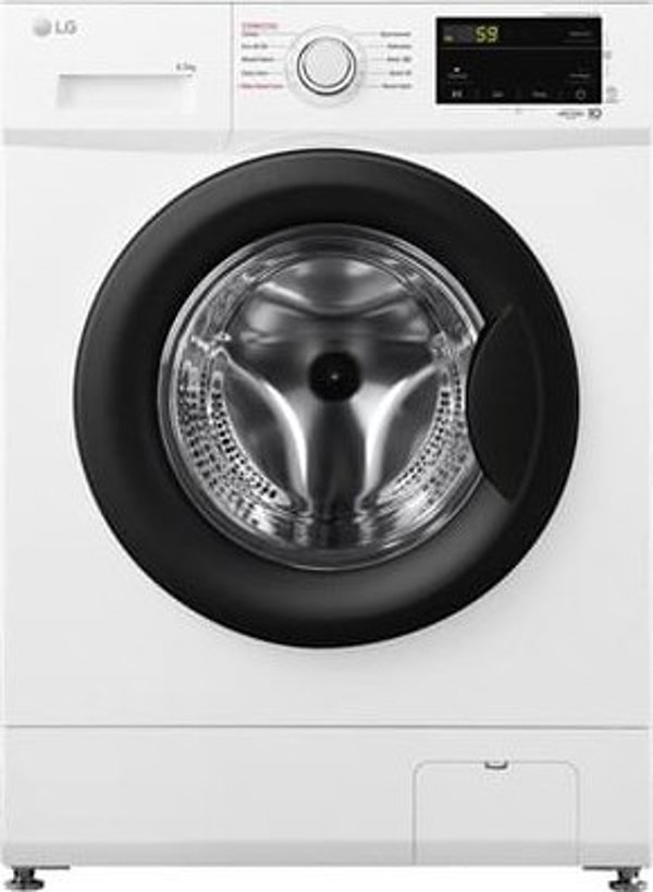 Pralka LG LG | Washing machine | F2J3WSBWE | Energy efficiency class E | Front loading | Washing capacity 6.5 kg | 1200 RPM | Depth 44 cm | Width 60 cm | LED | Steam function | Direct drive | White