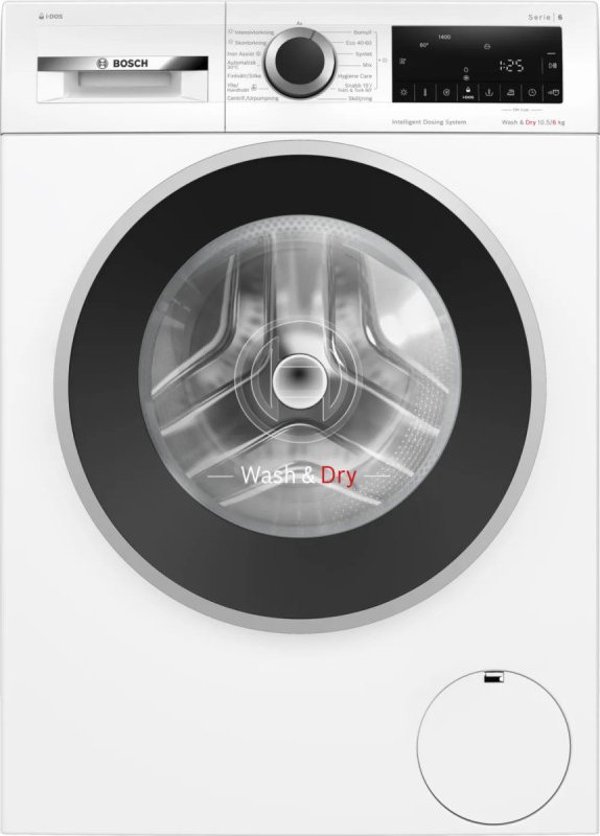 Πλυντήριο-Στεγνωτήριο Bosch WNG254ABSN, 10/6kg, Ενεργειακή Κλάση A/E, Μαύρο