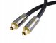 PremiumCord optický audio kabel Toslink, OD:7mm, Gold-metal design + Nylon, 2m