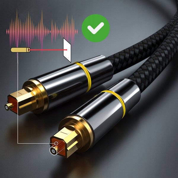 PremiumCord optický audio kabel Toslink, OD:7mm, Gold-metal design + Nylon, 0.5m