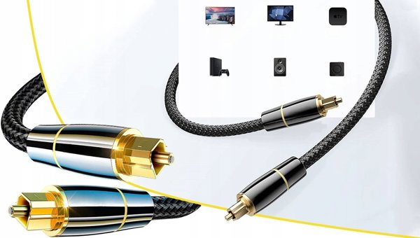 PremiumCord optický audio kabel Toslink, OD:7mm, Gold-metal design + Nylon, 0.5m