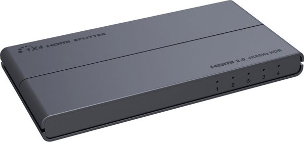 PremiumCord HDMI 2.0 Splitter 1 σε 4, 4K/60Hz, Full HD, 3D, HDR, Μαύρο
