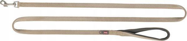 Premium λουρί για σκύλο, αμμοχρωμίας, M–L: 1.80 m/20 mm, μακρύ