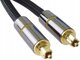 PremiumCord optický audio kabel Toslink, OD:7mm, Gold-metal design + Nylon, 1m