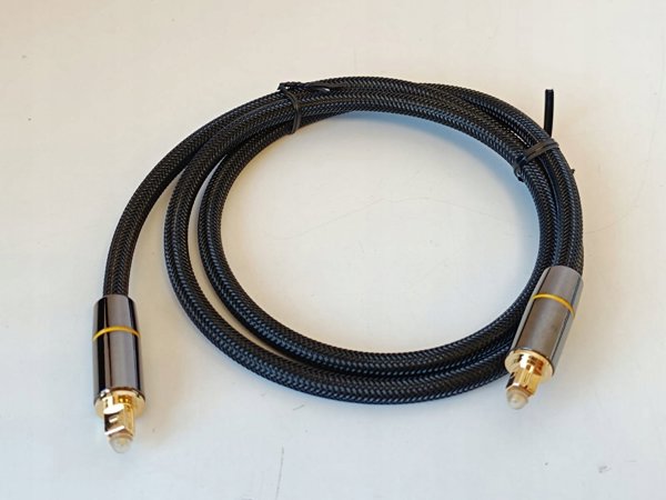 PremiumCord optický audio kabel Toslink, OD:7mm, Gold-metal design + Nylon, 1m