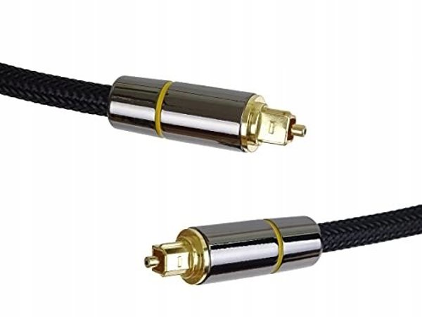PremiumCord optický audio kabel Toslink, OD:7mm, Gold-metal design + Nylon, 1m