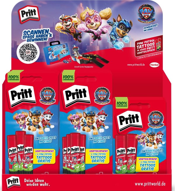 Pritt Pritt Κόλλες σε Σταντ Paw Patrol 3x11g, 4x11g, 2x22g