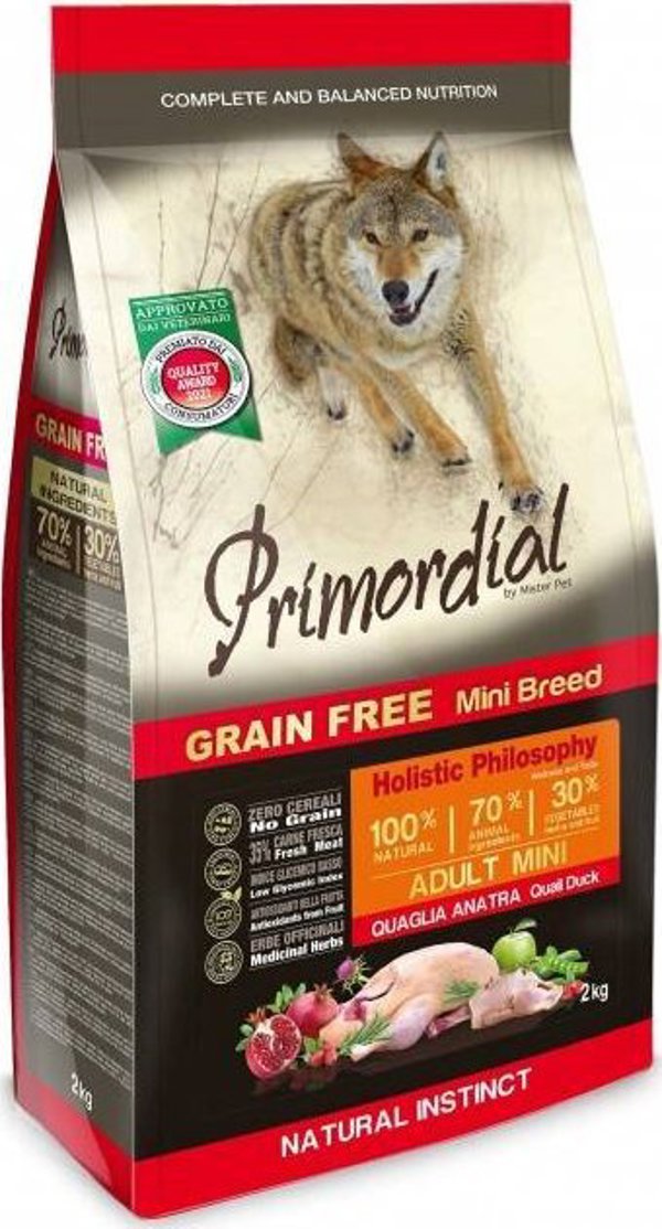 Primordial Karma dla Psa Mini Przepiorka Kaczka 2kg