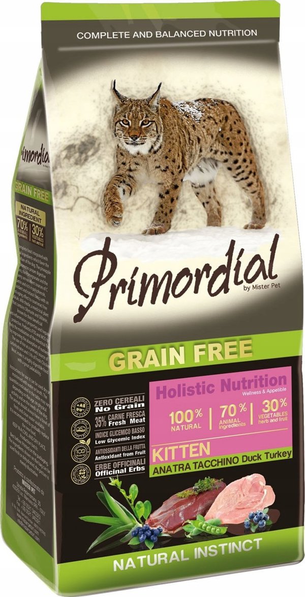 Primordial Primordial Γάτα Grain Free Γατάκι Πάπια & Γαλοπούλα 400g