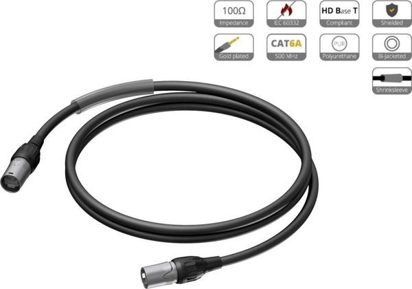 Καλώδιο Δικτύου Procab PRD620/5 CAT6A S/FTP, 5m