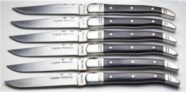 Μαχαίρια μπριζόλας ProfiCook Laguiole Heritage 6 τεμ. Μαύρο