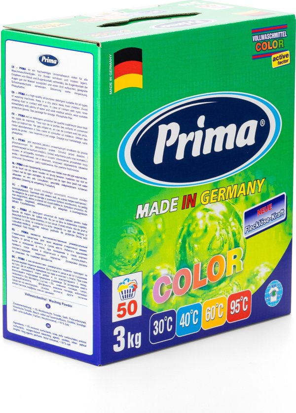Prima Color Σκόνη Πλυσίματος για Χρωματιστά Ρούχα, 3kg