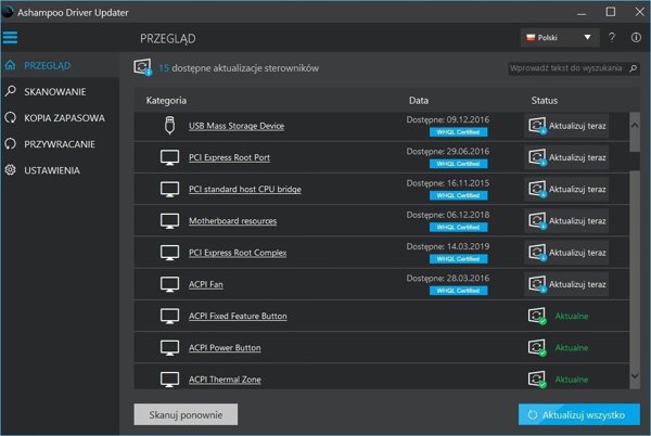 Program Ashampoo ASHAMPOO Driver Updater
