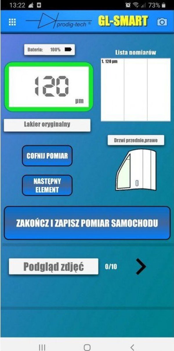 Prodig-Tech Μετρητής Πάχους Βαφής Αυτοκινήτου GL-SMART-8 Ψηφιακός