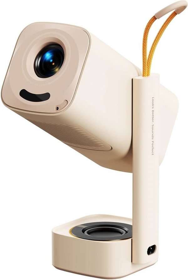 Yaber T1 Pro Φορητός Προβολέας LCD Full HD 1080p, Αναδιπλούμενος, Μπεζ