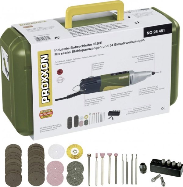 Proxxon IBS/E Πολυεργαλείο Ακριβείας PR28481, 100W, Με Κεφαλή από Χυτό Αλουμίνιο για Διάτρηση, Λείανση & Κοπή