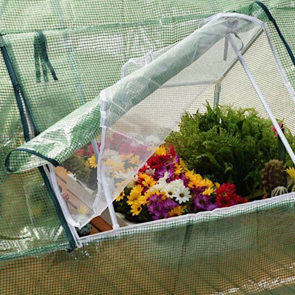 ProGarden Μίνι Θερμοκήπιο Κήπου με Μεταλλικό Σκελετό, 130 cm x 180 cm x 93 cm
