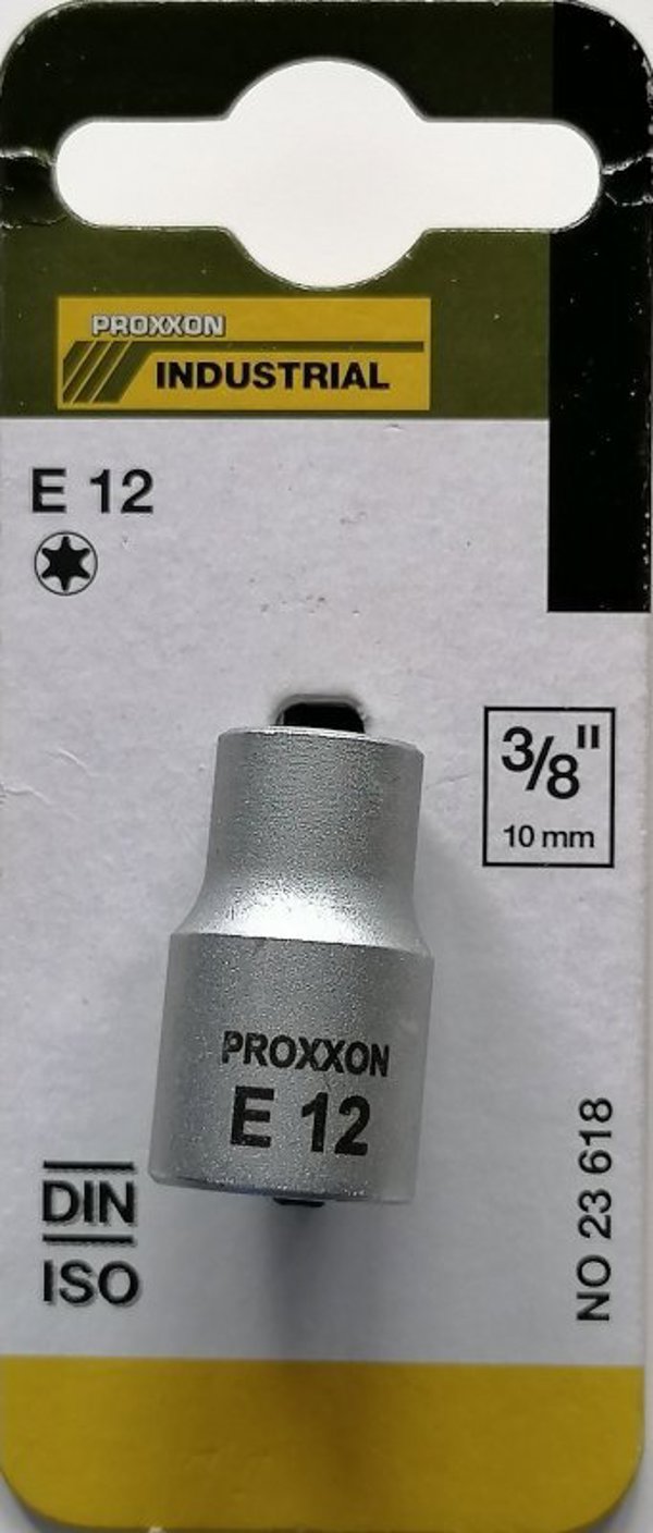 Proxxon Καρυδάκι Torx E12 Εξωτερικό 3/8" από Χάλυβα Chrome Vanadium - 23618