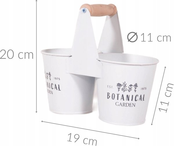 PROGARDEN Γλάστρες για βότανα κουζίνας BOTANICAL, ξύλινη λαβή