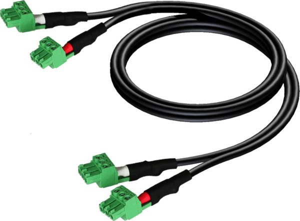 Procab Καλώδιο CLA830/0.5, Τερματικό Μπλοκ 2 Επαφών, 0.5m, Μαύρο