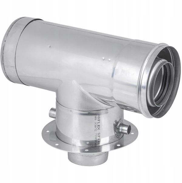 SpiroFlex Προσαρμογέας Καμινάδας 60/100mm TTW Τριπλής Σύνδεσης για Λέβητα Αερίου