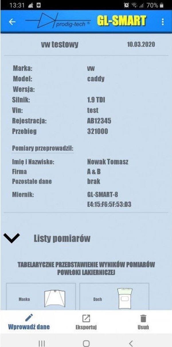 Prodig-tech Μετρητής Πάχους Βαφής Αυτοκινήτου GL-SMART-2, Ψηφιακός Ελεγκτής Χρώματος